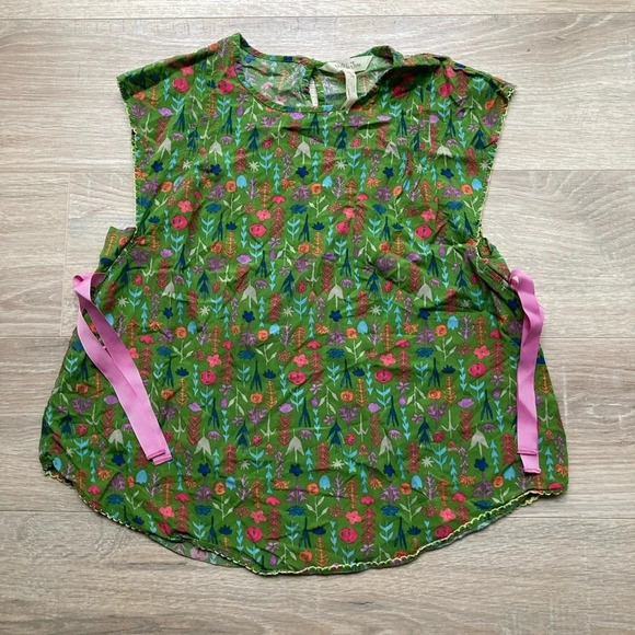 Matilda Jane Other - Matilda Jane Girls Great Outdoors Tunic Green Floral Top - Size 10